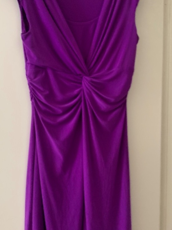 Chaps Dresses & Skirts - Chaps Vivid Purple Knot-Front Midi Dress
